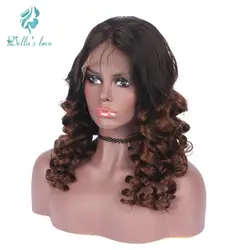 13*4 Синтетические волосы на кружеве человеческих волос парики для Для женщин с волосами младенца 150% Плотность Ombre бразильский Волосы remy