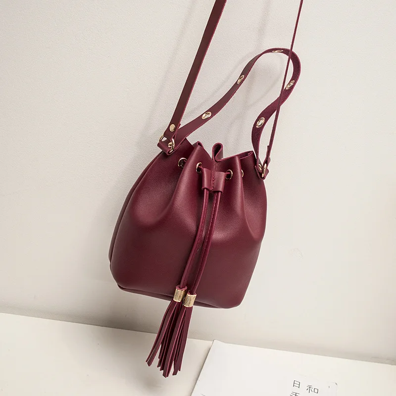 2019 Fashion Bucket Bag Luxury Handbags Women Bags Designer Women&#39;s Shoulder Bag Tote Leather ...