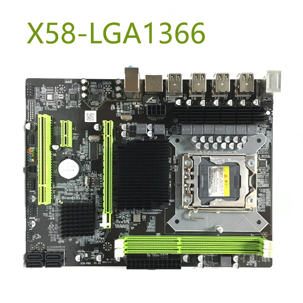 X58 LGA 1366 LGA1366 DDR3 PC настольные компьютеры Материнские платы компьютер Материнские платы подходит для сервера ECC REG ram