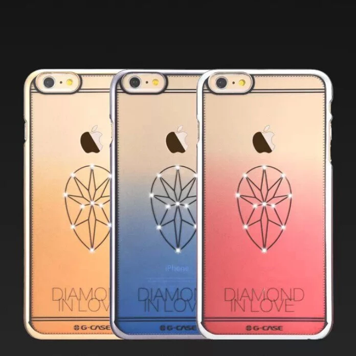 

High quailty!Branded GCASE Blingbling Diamond in Love Case for Apple iphone6 plus&iphone6s plus Bling diamond Phone Cases