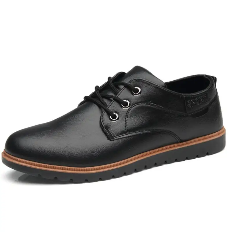 

Spring and autumn new men's leather shoes men's breathable soft bottom tie business casual shoes non-slip daily work shoes