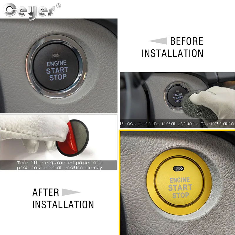 Car Start Engine Button Key Ring for TOYOTA (33)