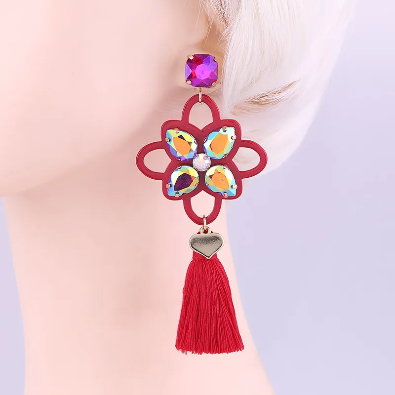 Earrings Red AB