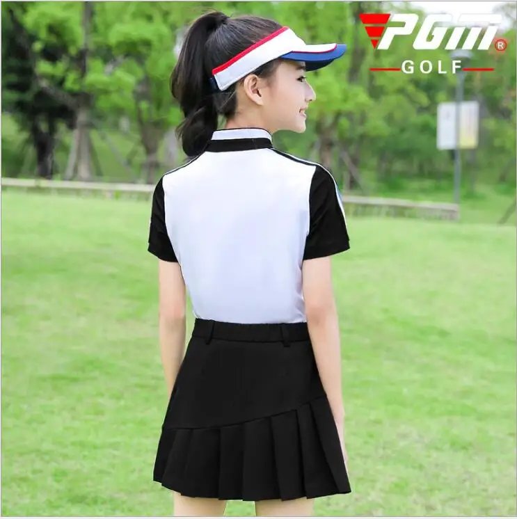 Летняя детская спортивная одежда для гольфа; однотонные спортивные шорты для девочек; дышащая быстросохнущая плиссированная юбка для гольфа