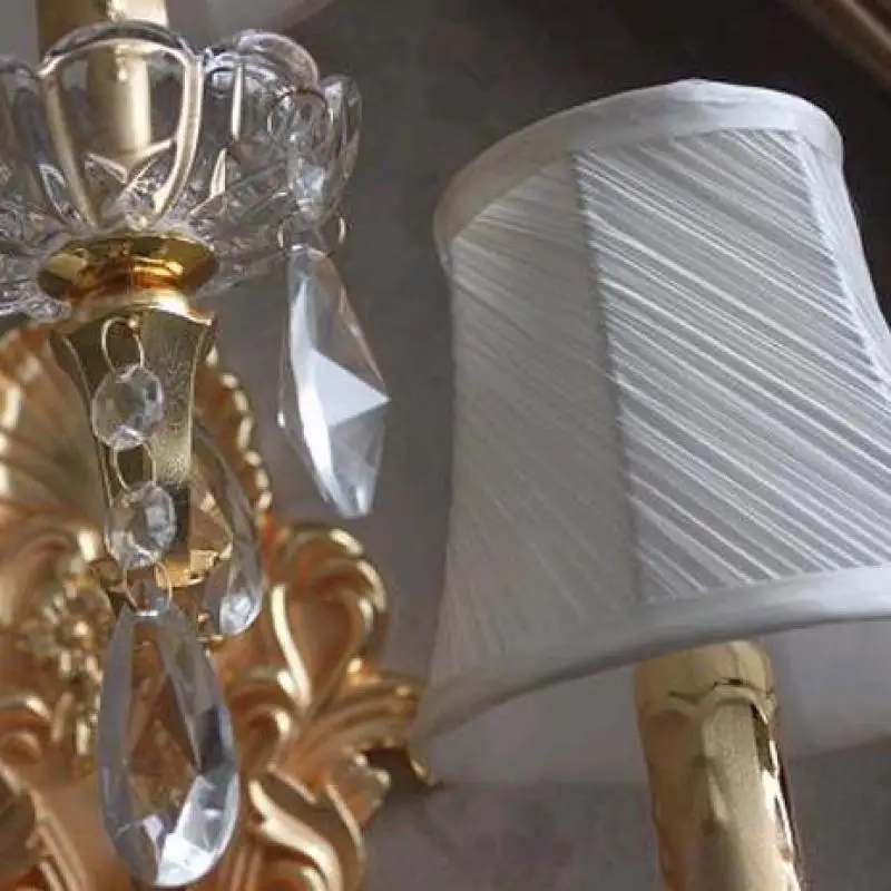3 огни роман LED бра современный кристалл настенный светильник с абажуры Villa Hotel Спальня Кристалл бра Внутреннее освещение