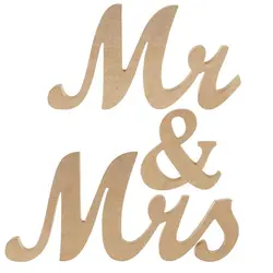 Деревянные свадебные реквизит Mr And Mrs буквы Свадьба Алфавит свадебное оформление Декор