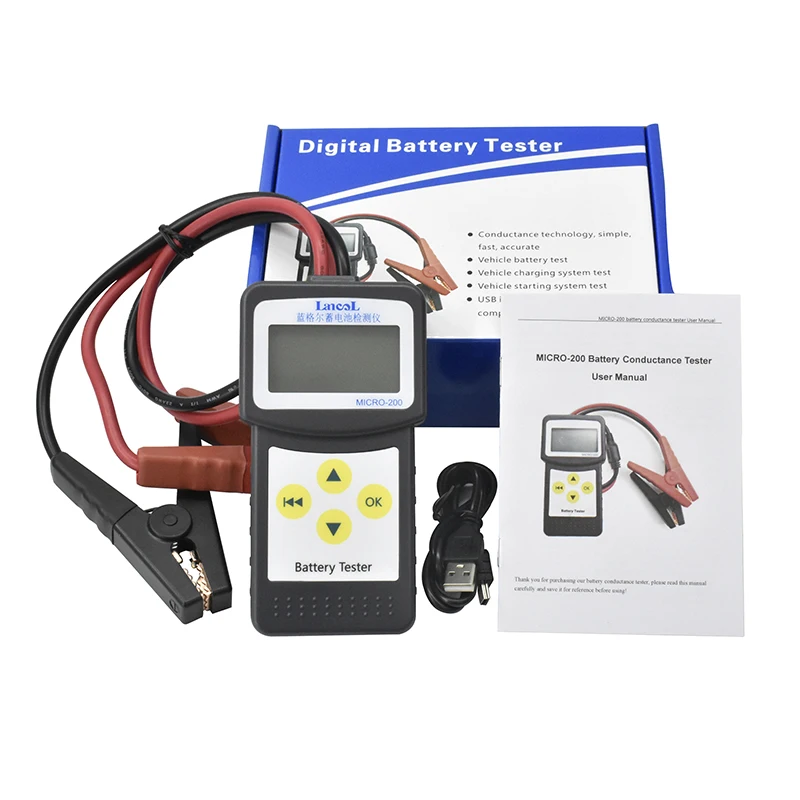 US $26.35 Lancol M200 12v 2000cca Car Battery Tester Battery System Detect Automotive Car Bad Cell Battery Diagnostic Tool MultiLanguage