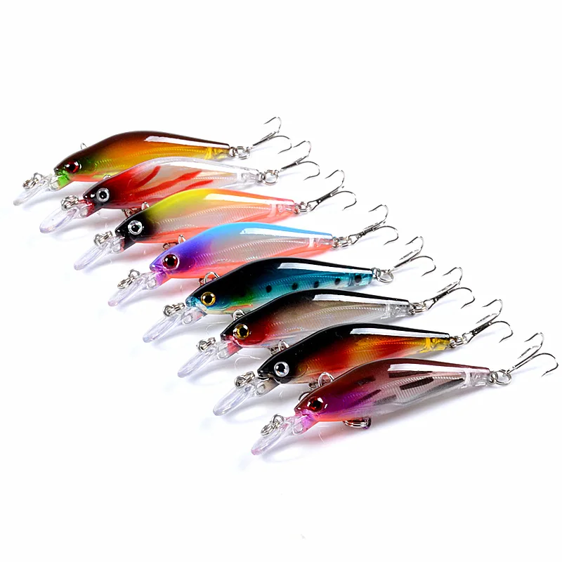 Блестящая приманка wiggler minnow sabiki 8 см/6 3 г для рыбалки блёсны спиннинга Плавающий