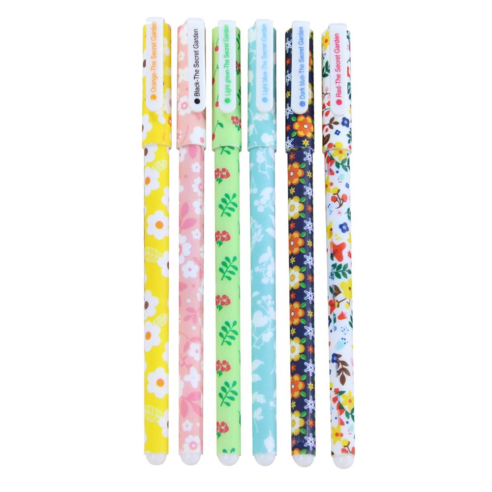 

6 pcs/set Colored Gel Pen Office School Stationery supplies Small Floral Pattern