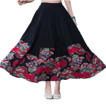 

Brand Summer Women Skirts Maxi Elegant Saia Longa Casual Fashion Tutu Bohemian Jupe Femme Vintage Clothes Ladies Long Skirt