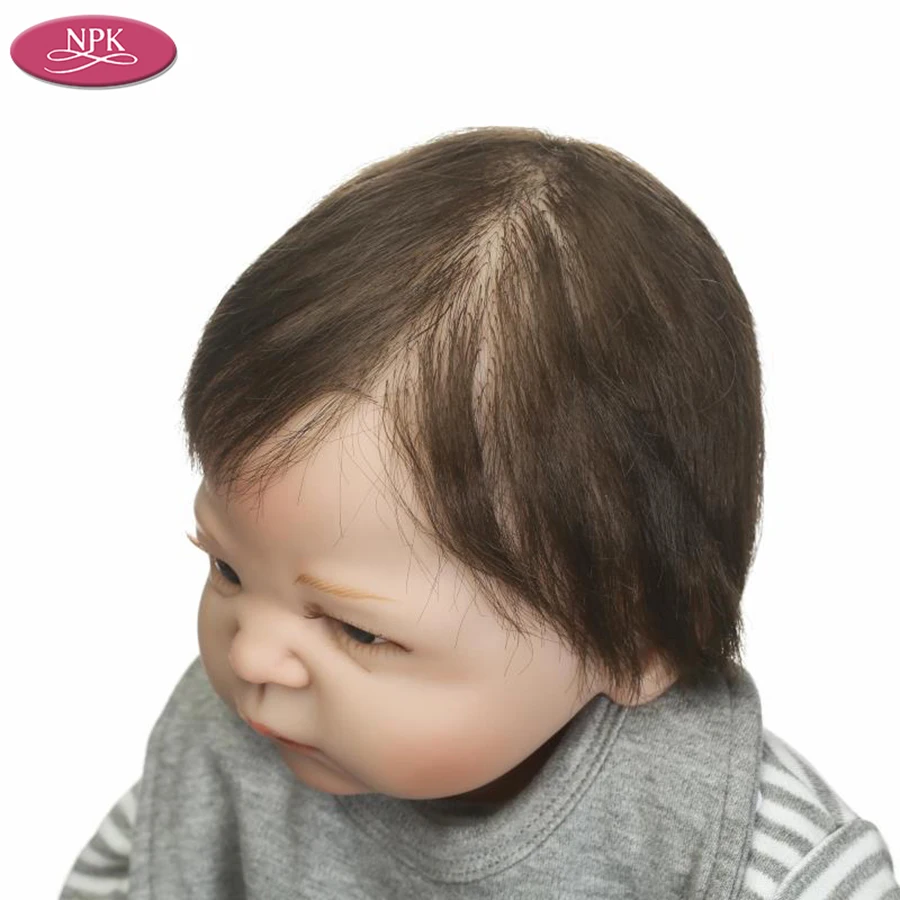 NPK Full Body Silicone Lifelike Boys Reborn Babies Doll 56CM Handmade Boy Doll Newborn Baby Bathe Toy Boneca Reborn Bebe Menino  (8)