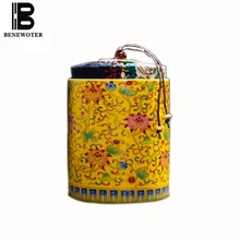 200 мл Цзиндэчжэнь Винтаж Цвет эмаль Керамика Фарфор золотой хранения Бутылочки jar Чай банки для Еда Чай Кофейные зерна spice