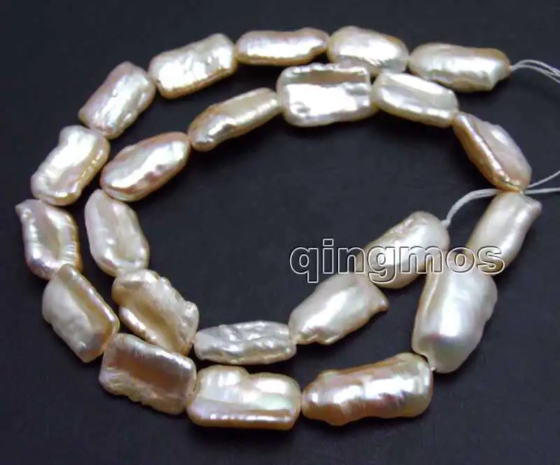 

Big 10*15mm Pink Rectangle Natural Freshwater pearl Loose Beads Strand 14''-los758 Wholesale/retail
