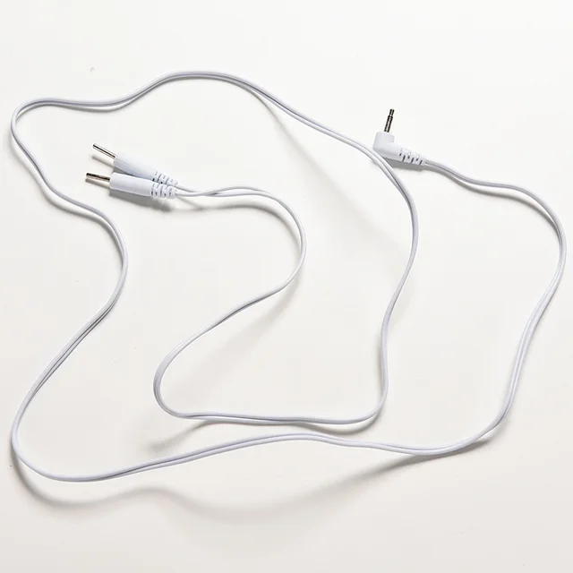 1PCS 2.5mm Connection Massage & Relaxation White Electrotherapy Electrode Lead Wires Cable For Tens Massager Hot Sale 1