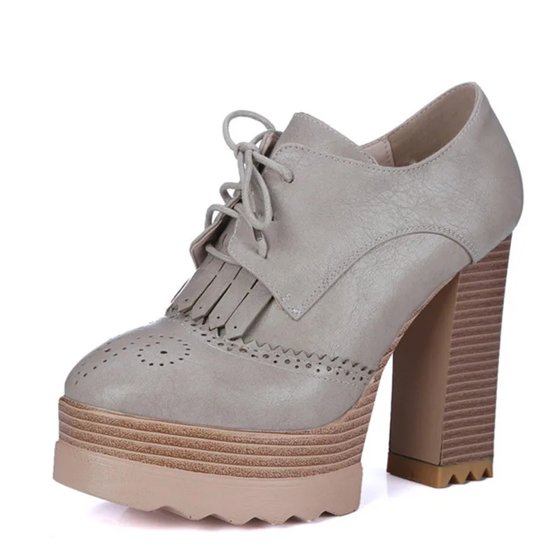 Lady black Talons Beige Nouveau Rond 1 forme 42 gray Automne Femme Casual 2 2 Des Printemps À Pompes Épais 2018 Plate pink beige 2 1 Bout Femmes Hauts Laçage black Chaussures Office 1 Pkw0nO