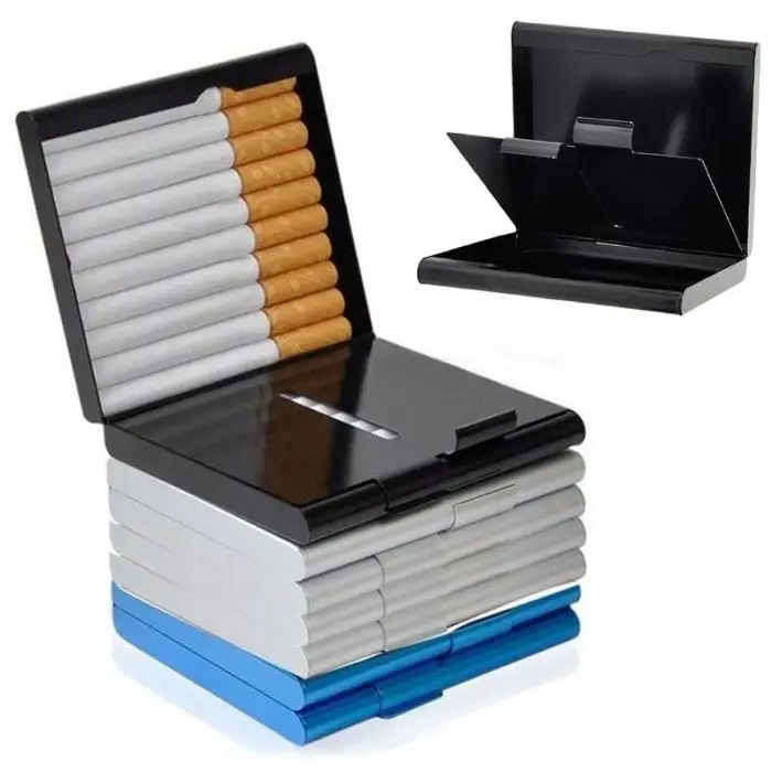 Коробка для хранения сигарет из алюминиевого сплава 20шт чехол для хранения сигарет держатели контейнеров для сигарет PAK55