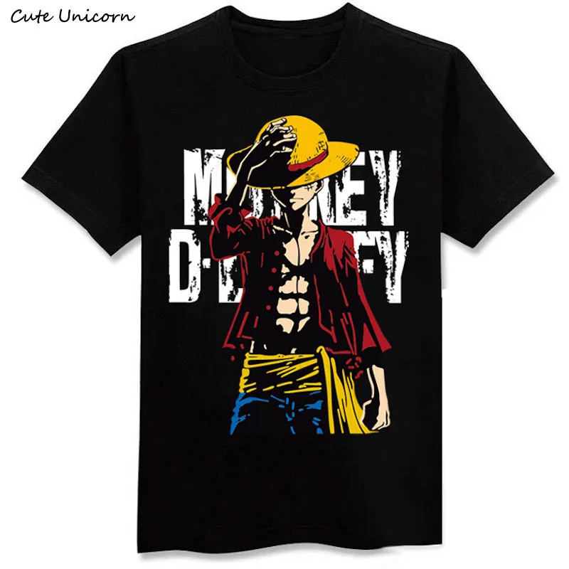 Футболка Luffy с милым единорогом повседневная тенниска круглым вырезом уличная