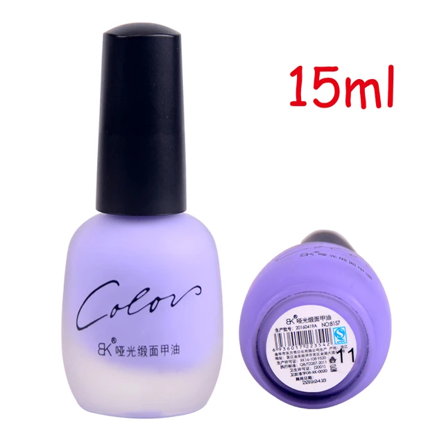 Online Bk New 20 Colors Satin Frosted Bottle Long Lasting Nail Bk New 20 Colors Satin Frosted Bottle Long Lasting Nail Art Varnish Dull Enamel Manicure Design Quick Dry Matte Polish