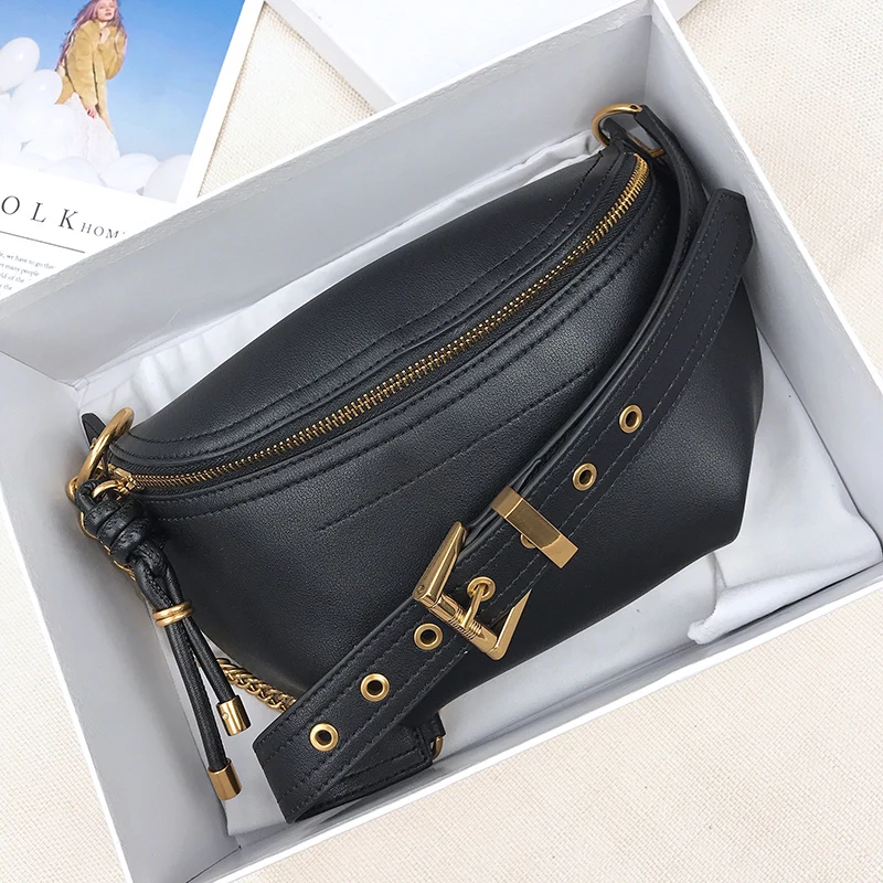 

Genuine Leather Female Bag 2019 New High Quality Solid Unique Design Lock Shoulder Messenger Bags Cowhide Purse and Handbags
