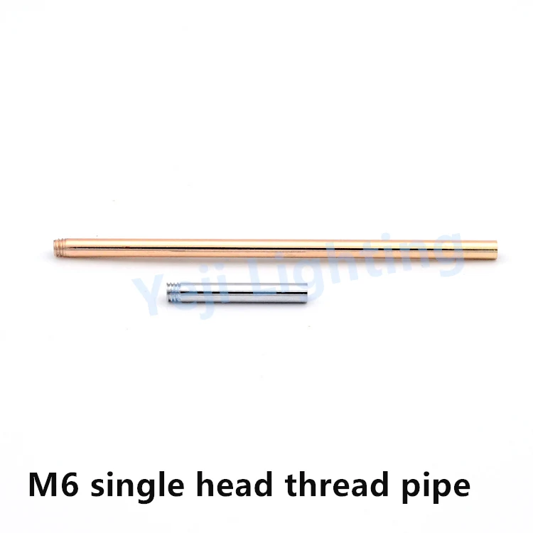 M6 single external tube Metric teeth Connecting pipe Screw Straight bar iron threaded Lighting accessories DIY | Лампы и освещение