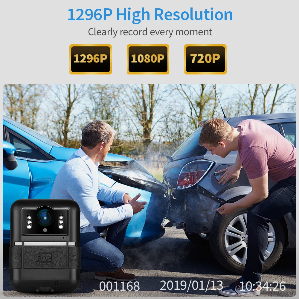  Police Camera BOBLOV IR Night Vision Body Worn Camera Record Video Security Pocket hd Body Camera P