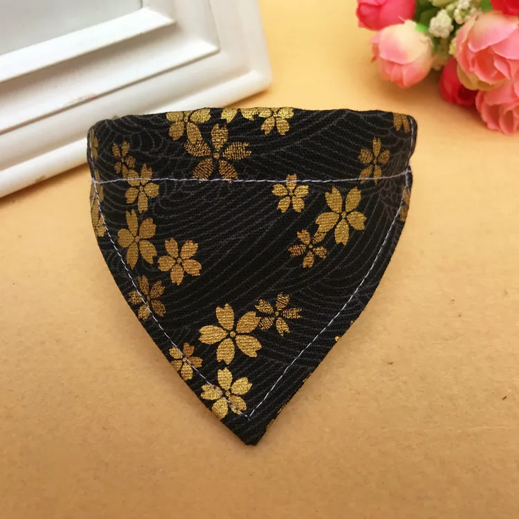 Cat Neck Scarf Bandana Japanese Style flowers Patterns Adjustable Pet Dog Puppy Bibs Collar Neckerchief Dogs Accessories Groomin