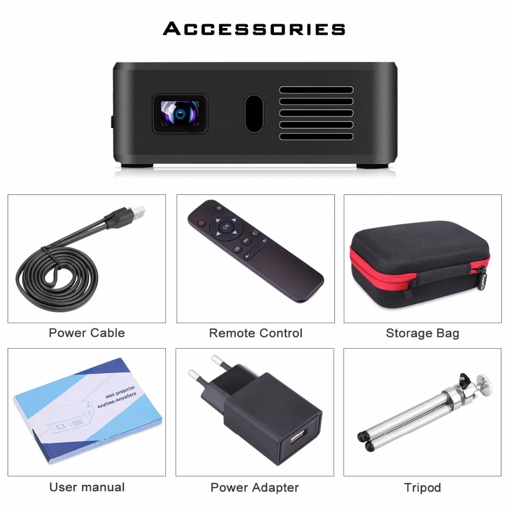Умный Карманный DLP проектор Everyone Gain A390 Встроенный android OS Wi Fi bluetooth интерактивный 3000