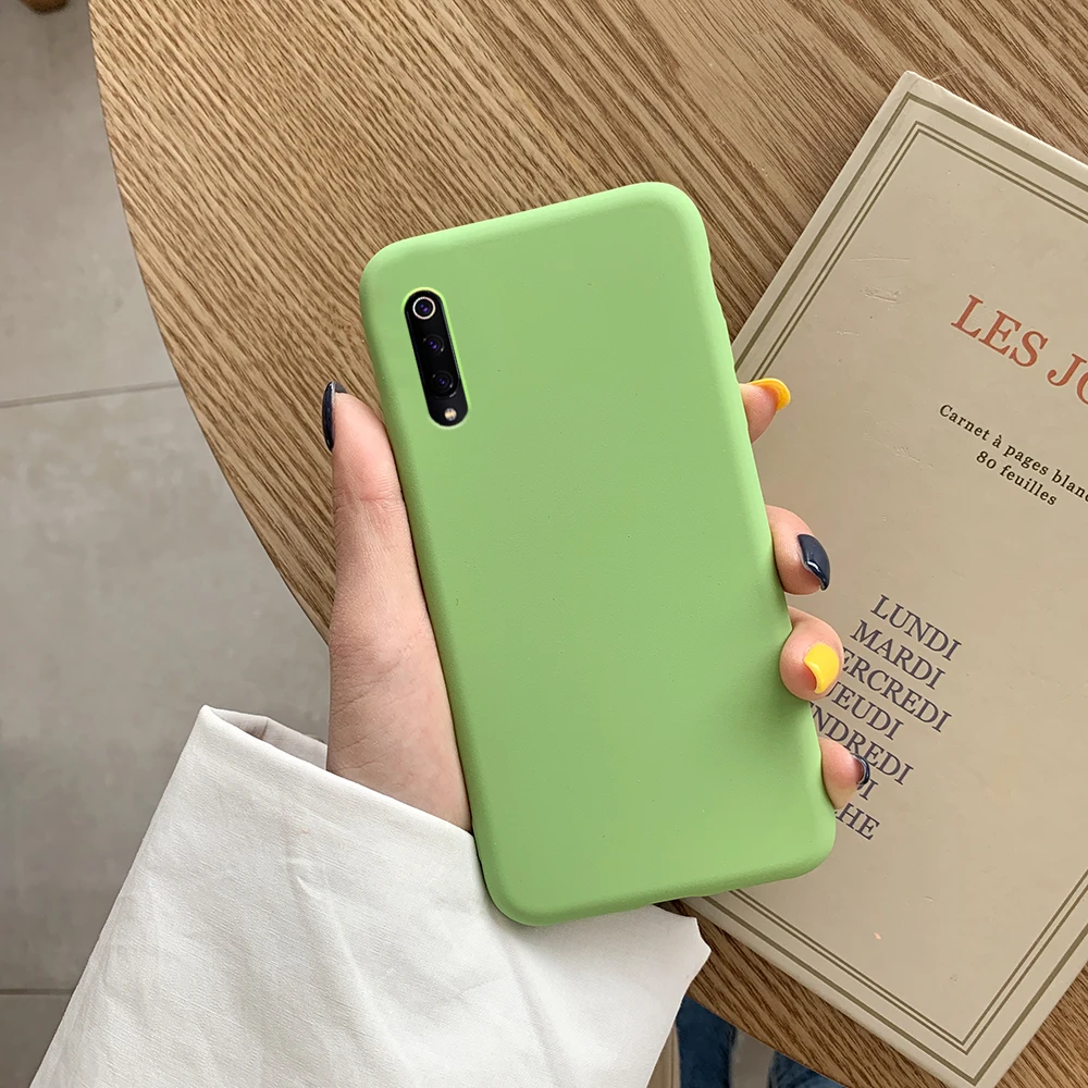 New Style Eco Green Matte Silicone Soft Case for Xiaomi 9 SE Mi 8 lite 8 PRO Mi 6 5 X Xiaomi A2 lite Protective Phone Cover (3)