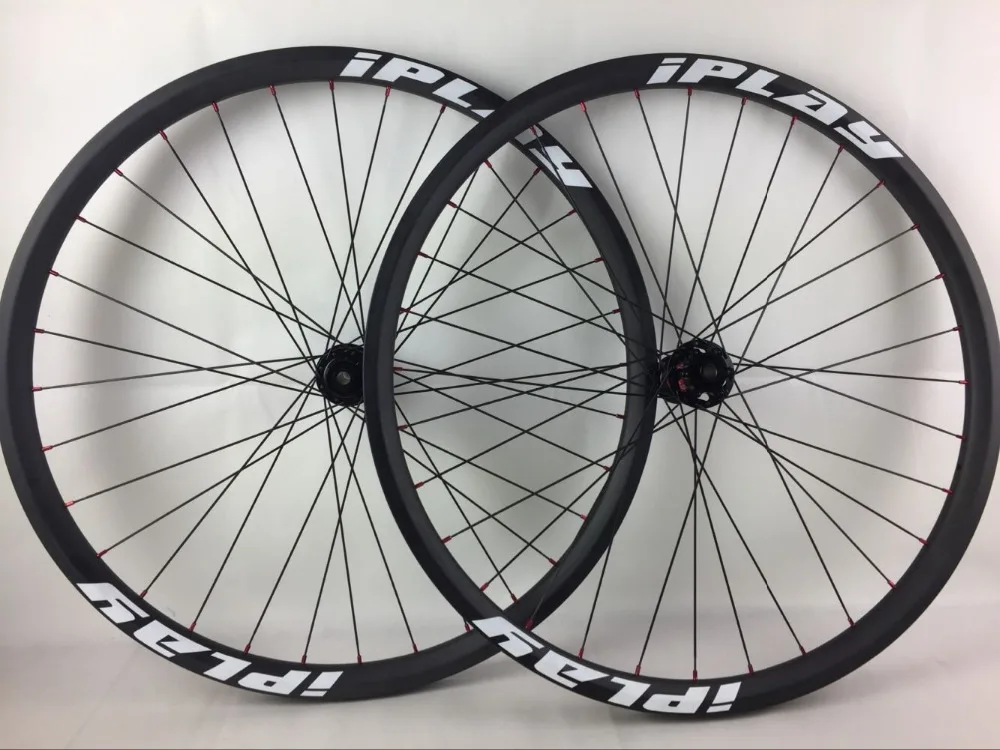 Cheap IPLAY 110/148 BOOST carbon MTB wheel BOOST 27.5er Carbon fiber wheel 35mm Width 650b carbon wheel mtb carbon 650B wheelset 0