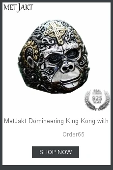 MetJakt Для мужчин панк Викинг кольцо Solid 925 стерлингов маска серебро для Для мужчин персонализированные ювелирные изделия