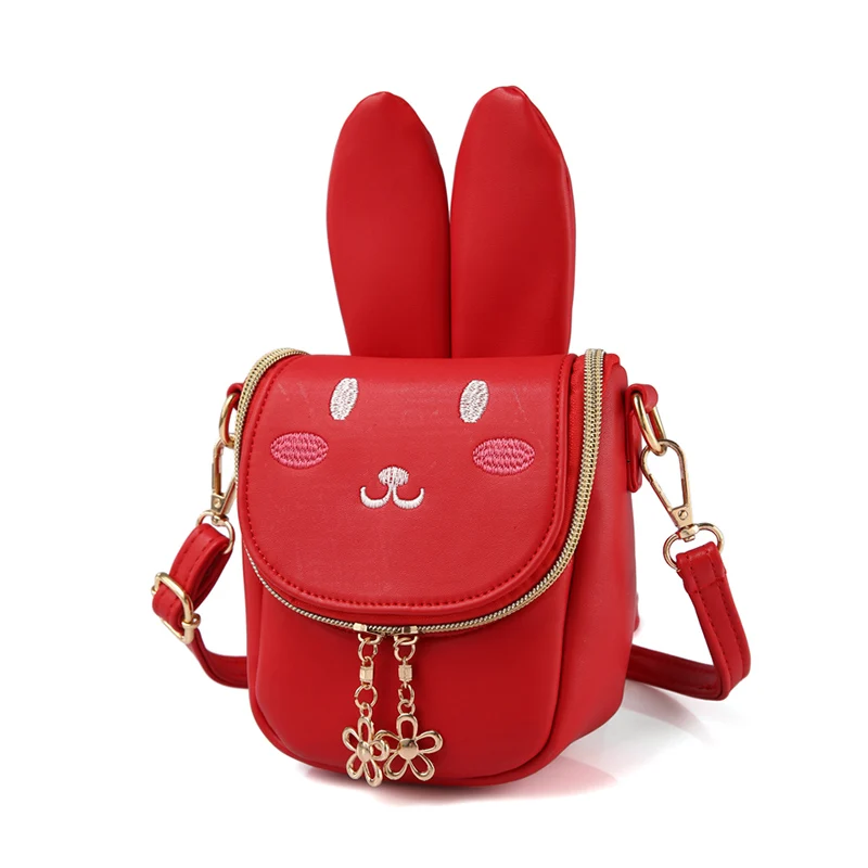 Детская сумка через плечо для девочек на молнии с милым кроликом прочная упаковочная сумка в подарок популярная сумка