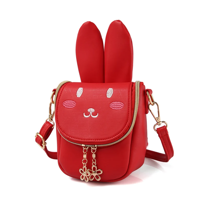

Children Girl Shoulder Crossbody Bag Zipper Cute Bunny Durable Package Pouch Gift Popular Handbag
