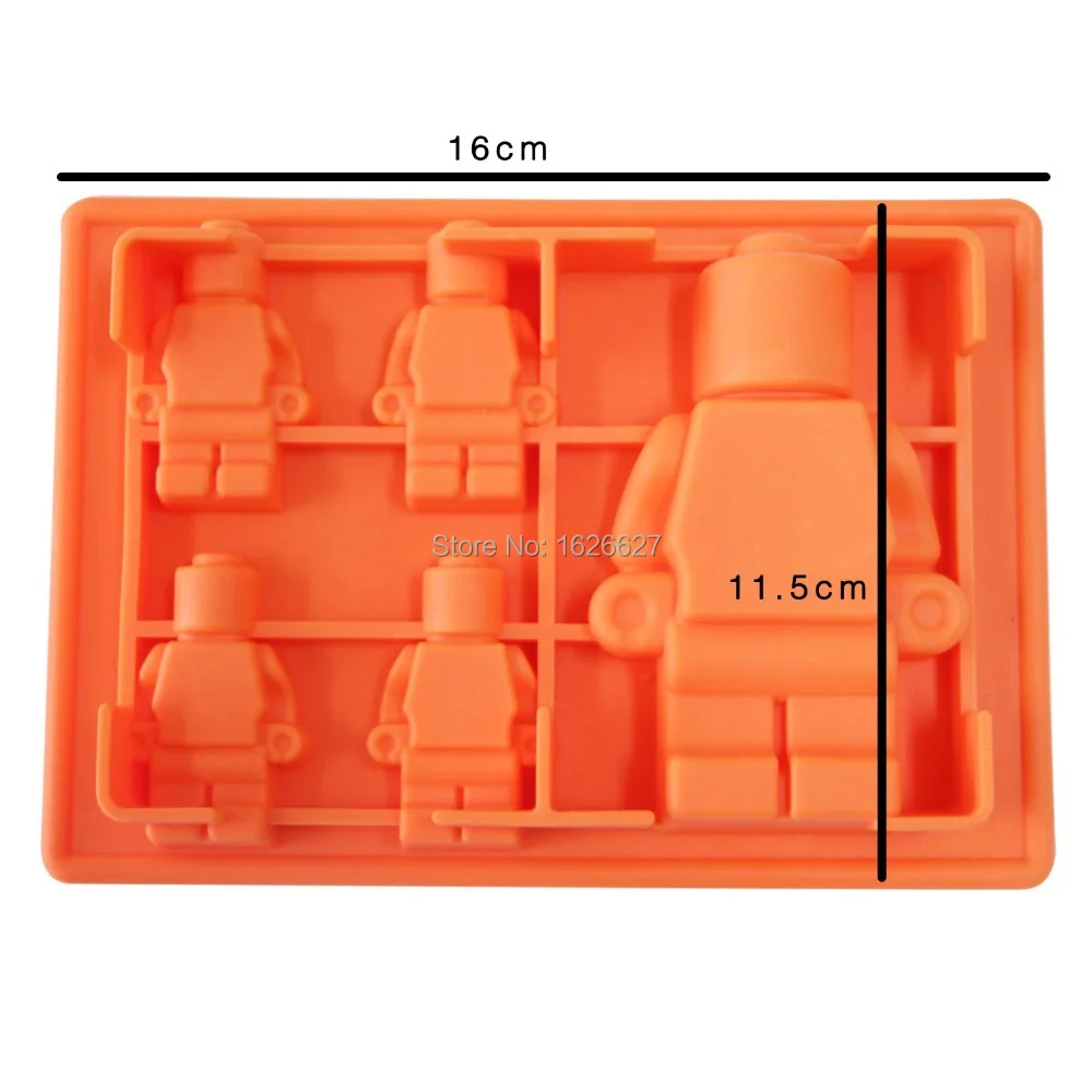 Silicona Lego molde 5x silicona robot molde del hielo del silicón construcción Blocs forma moldes de silicona cocina moldes de chocolate Silicona Lego molde 5x silicona robot molde del hielo del silicón construcción Blocs forma moldes de silicona cocina moldes de chocolate
