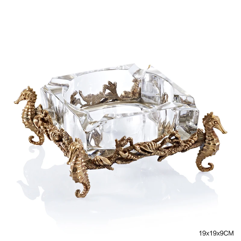 

CIGARLOONG cigar ashtray European Austrian crystal ashtray bronze sculpture creative CE-4302