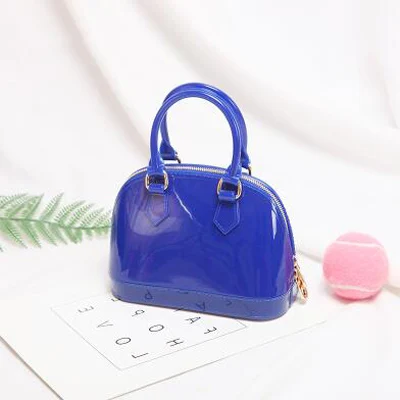 Повседневные женские милые силиконовые сумки, сумка-тоут, для девушек, в виде ракушки, Bolsas, известная Дамская Летняя Желейная сумка через плечо, пляжные сумки Bolsa - Цвет: Navy Blue