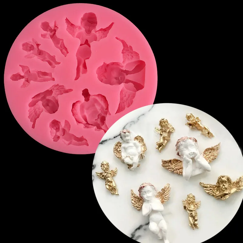 minsunbak Angel Shape Chocolate Baking Mould Cake Decoration Silicone