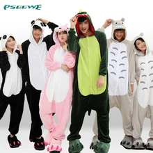 2016 Зима Пижамы наборы Женщины pijama unicornio Panda стежка unicornio onesies для взрослых Животных Пижамы Мультфильм Косплей пижамы