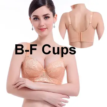

Plus size full lace coverage push up bra sexy lace cotton comfortable intimate brassire thin bra 70-90 B/C/D/E/F cups H101