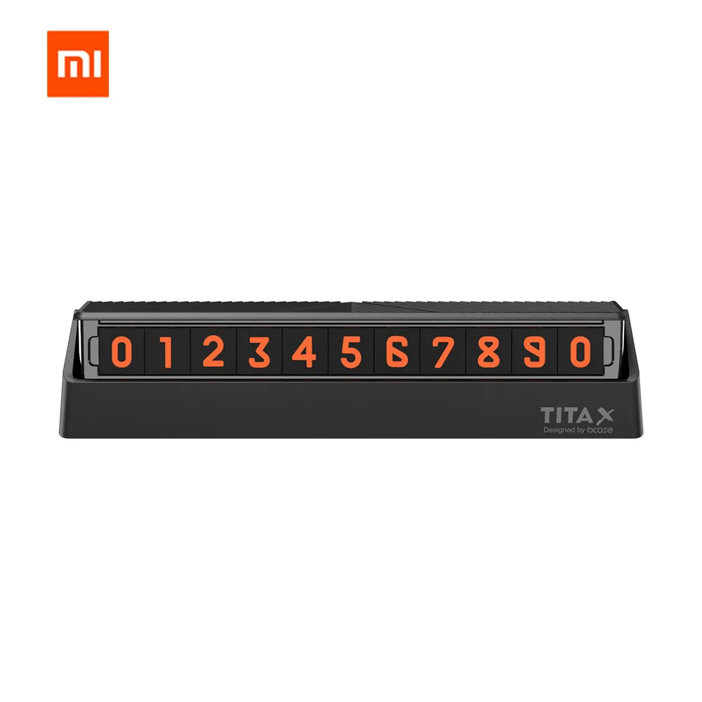 Xiaomi mijia Bcase TITA X Share To Bcase Флип Тип автомобиля Умеренная Парковка Телефон номер карты пластина мини украшение автомобиля - Цвет: Черный