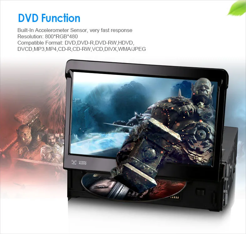 Discount Eunavi DK7090 7" single 1 Din WCE Car DVD Player GPS Navigation Universal In-dash Detachable Front Panel Auto Radio Audio Stereo 9