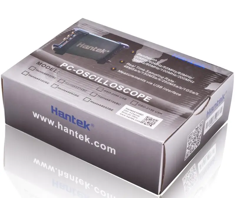 Hantek 6254BC PC USB осциллограф 4 CH 250MHz 1GSa/s функция записи и воспроизведения сигнала - Цвет: With color box