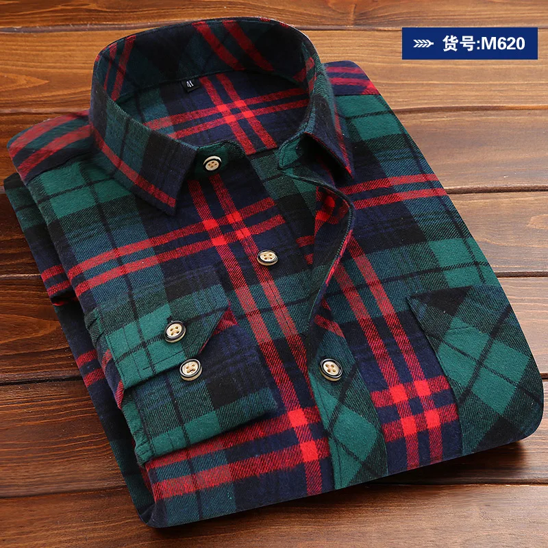 Luxury Plaid Shirt 2018 New Autumn Winter Flannel Checkered Shirt Men Shirts Long Sleeve Chemise Homme Cotton Male Check Shirts