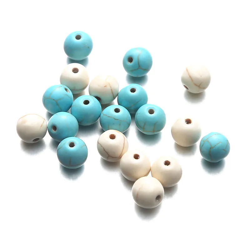 

6mm 8mm 10mm Marble Pattern Color Beads Natural Stone Beads Round ball Gorgeous Matte Green White Beads For Jewelry DIY Making