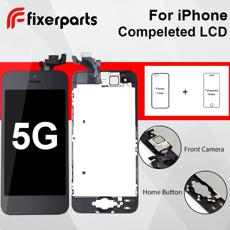 1 шт. Класс AAA ЖК-дисплей для iphone 5 Дисплей Сенсорный экран планшета замена полная