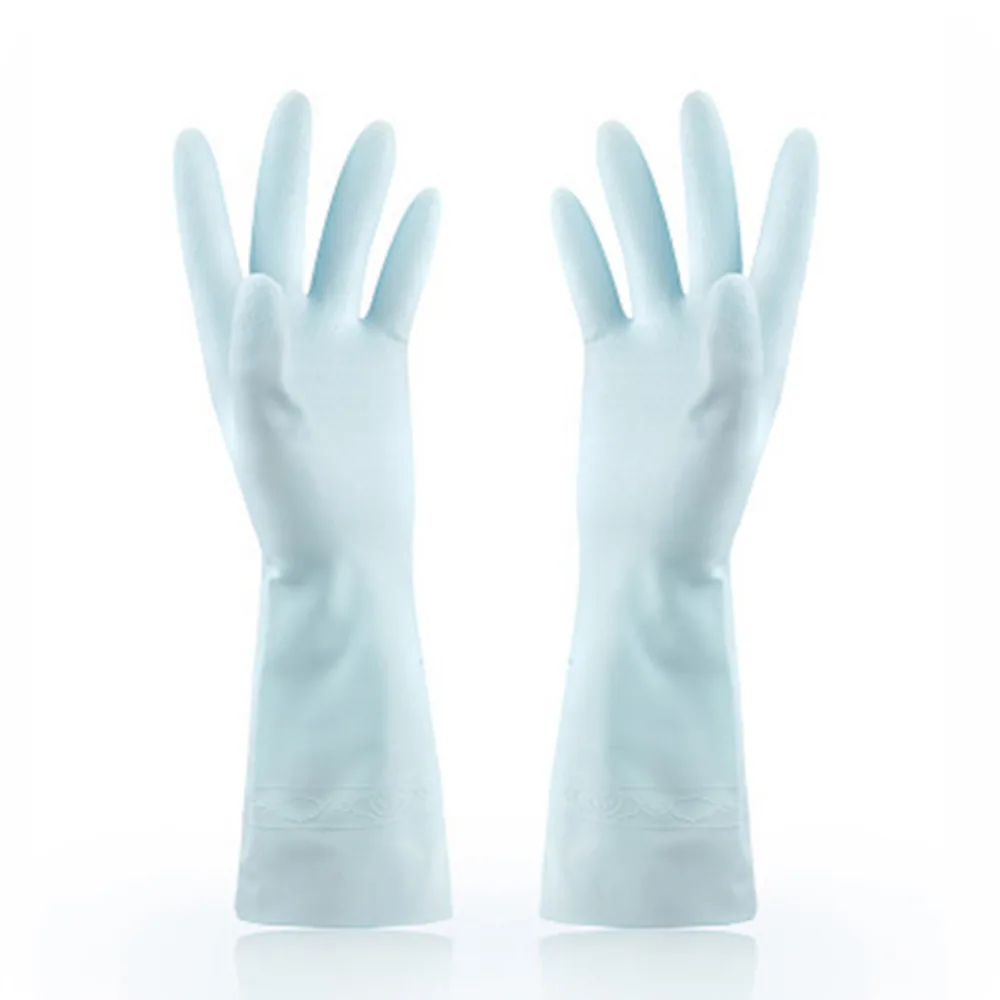 Прямая поставка 1 пара однотонные мягкие прочные латексные перчатки противоскользящие перчатки для мытья посуды кухонные перчатки для ванной с длинными рукавами