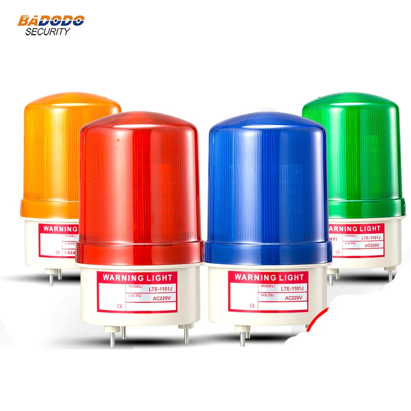 

Rotating rotary LED strobe Alarm Lamp light siren yellow blue red green LED warning light lamp with voice sliding swing door