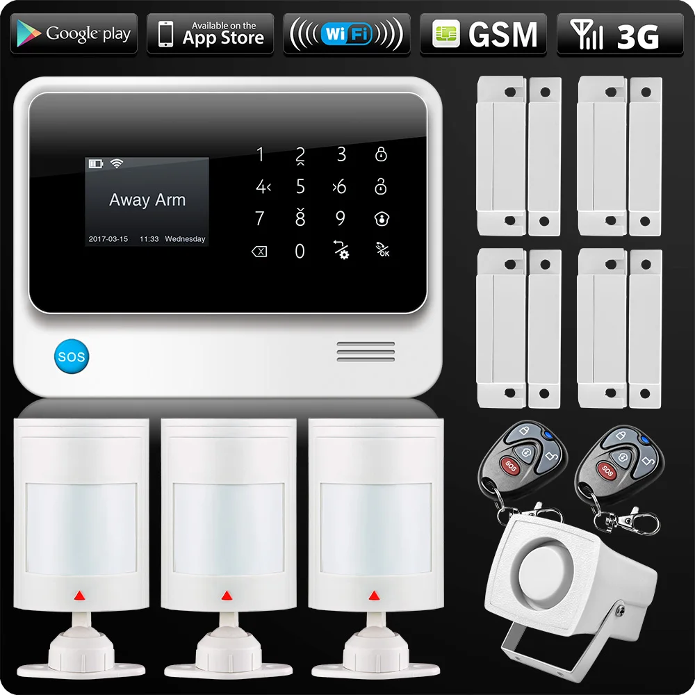 G90B WiFi 3G 4G GSM система сигнализации GPRS SMS беспроводная домашняя охранной проводные