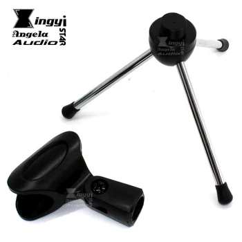 Billige Desktop Tabelle Handheld Mic Halter Stativ Clip Klemm Schreibtisch Studio Mikrofon Stehen Halterung Für SHURE BETA 58A 57A 87A 87C PGA 48 58