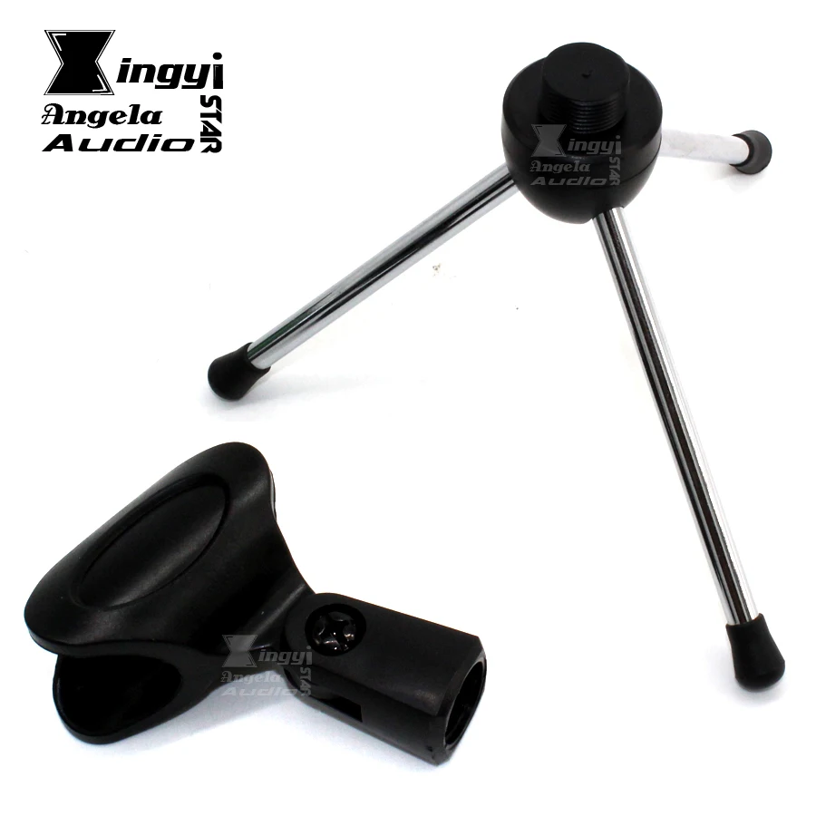 

Desktop Table Handheld Mic Holder Tripod Clip Clamp Desk Studio Microphone Stand Mount For SHURE BETA 58A 57A 87A 87C PGA 48 58