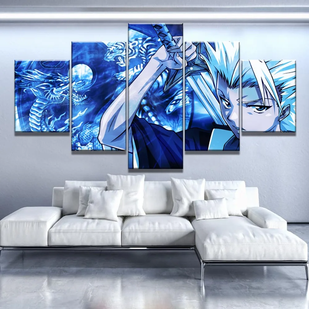 Waliicorners 5 Piece Canvas Art Bleach Anime Poster Modern Decorative Paintings on Canvas Wall Art for Home Decorations Wall Decor 8